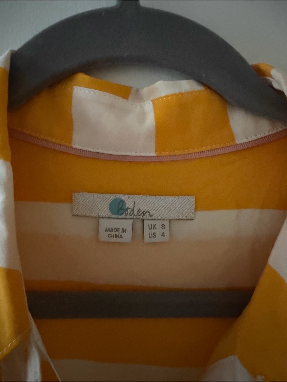 Boden Silk Striped Button Down US4 - Picture 3 of 5